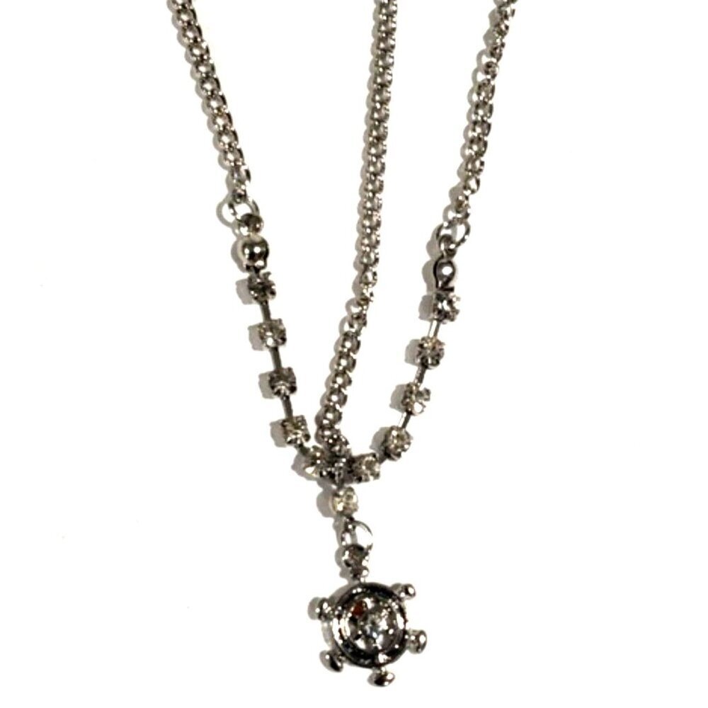 Silver tone Layered Forehead Jewelry - Head Chain Ship Wheel - Women's Fashion